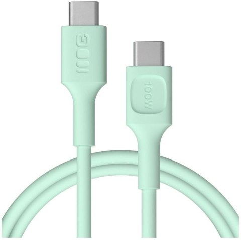 KABEL USB-C / USB-C Greencell PowerFlex 120cm PD 100W zielony silikonowy KABEL USB-C / USB-C Greencell PowerFlex 120cm PD 100W zielony silikonowy
