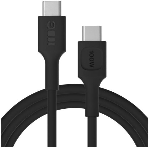 KABEL USB-C / USB-C Greencell PowerFlex 200cm PD 100W czarny silikonowy KABEL USB-C / USB-C Greencell PowerFlex 200cm PD 100W czarny silikonowy
