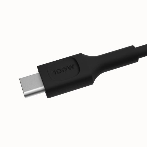 KABEL USB-C / USB-C Greencell PowerFlex 200cm PD 100W czarny silikonowy KABEL USB-C / USB-C Greencell PowerFlex 200cm PD 100W czarny silikonowy