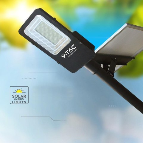 Naświetlacz Oprawa Uliczna Solarna Hybrydowa V-TAC 50W LED VT-ST201 6500K 4000lm Naświetlacz Oprawa Uliczna Solarna Hybrydowa V-TAC 50W LED VT-ST201 6500K 4000lm