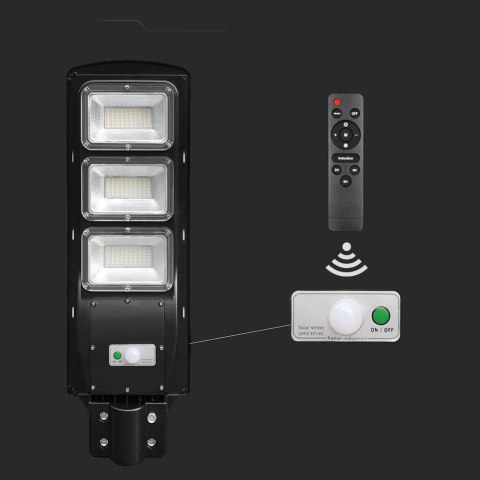 Naświetlacz Oprawa Uliczna LED Solarna V-TAC 12W Czarny VT-ST180W 6000K 1200lm Naświetlacz Oprawa Uliczna LED Solarna V-TAC 12W Czarny VT-ST180W 6000K 1200lm