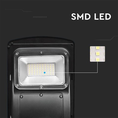 Naświetlacz Oprawa Uliczna LED Solarna V-TAC 6W Czarny VT-ST63W 6000K 800lm