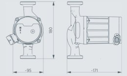 POMPA OBIEGOWA ELEKTRONICZNA DO C.O. 25/60 6/4'' INVENA