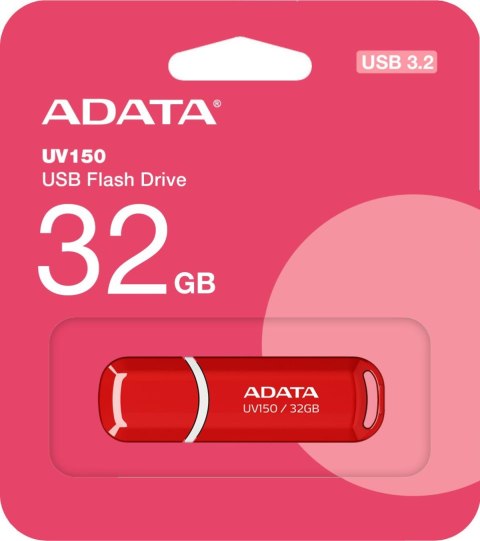 Adata Pendrive UV150 32GB USB3.2 Czerwony Adata Pendrive UV150 32GB USB3.2 Czerwony