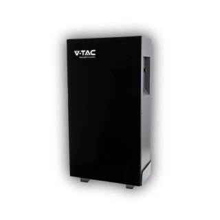 Magazyn Bank Energii V-TAC Czarny Szklany Front 5.12kWh 100Ah/51.2V LiFePO4 BMS VT-51200B 10 Lat Gwarancji