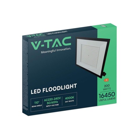 Projektor LED V-TAC 200W LED SMD czarny VT-44208 4000K 16450lm