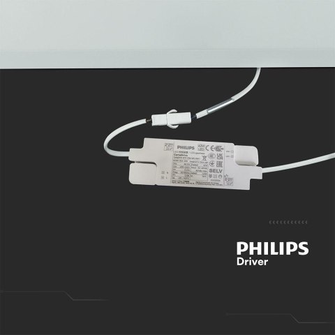 Panel LED V-TAC 40W 600x600 LED Backlight 33mm 120Lm/W Zasilacz PHILIPS VT-61040 4000K 4800lm 5 Lat Gwarancji
