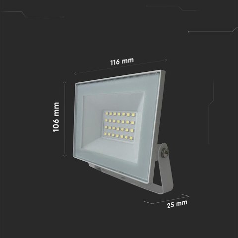 Projektor LED V-TAC 20W LED SMD 6500K Biały VT-44022 6500K 1510lm