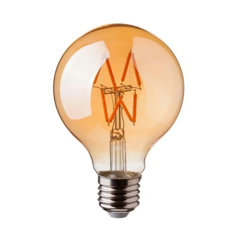 Żarówka LED V-TAC 4W filament E27 kula glob G80 bursztyn 80x120mm VT-2004-N 2200K 400lm 2 lata Gwarancji