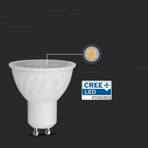 Żarówka LED V-TAC CREE CHIP 6W GU10 110st ściemnialna VT-247D 3000K 445lm 6 lat Gwarancji