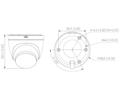 KAMERA IP T5A-PV-0280B Wi-Fi 6, Smart Dual Light Active Deterrence - 5 Mpx 2.8 mm DAHUA