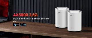 DOMOWY SYSTEM WI-FI MESH M3000(2-PACK) V2.0 Wi-Fi 6 2.4 GHz, 5 GHz, 574 Mb/s + 2402 Mb/s CUDY