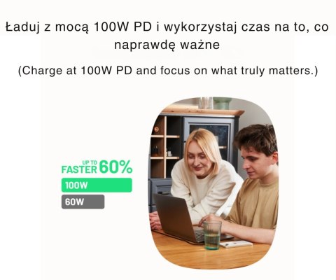 PRZEWÓD KABGC100PF120MG USB-C/USB-C POWERFLEX 1.2 m Green Cell