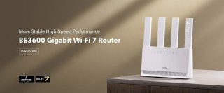 ROUTER WR3600E Wi-Fi 7 2.4 GHz, 5 GHz 688 Mb/s + 2880 Mb/s CUDY