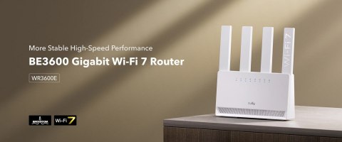 ROUTER WR3600E Wi-Fi 7 2.4 GHz, 5 GHz 688 Mb/s + 2880 Mb/s CUDY