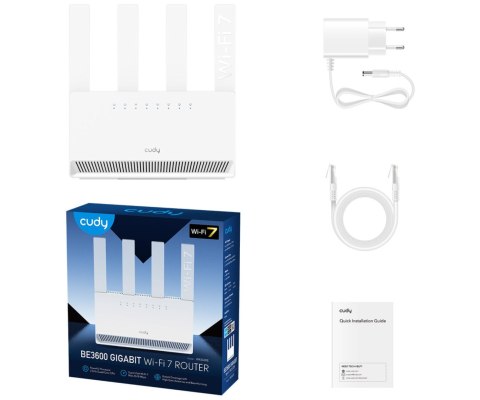 ROUTER WR3600E Wi-Fi 7 2.4 GHz, 5 GHz 688 Mb/s + 2880 Mb/s CUDY