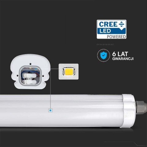Oprawa hermetyczna LED V-TAC CREE CHIP G-series 150cm 48W 135Lm/W VT-1574 6500K 6430lm 6 Lat Gwarancji