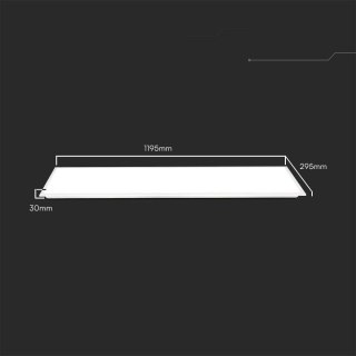 Panel LED V-TAC 40W 1200x300 LED backlight 30mm 120Lm/W VT-61140 6500K 4800lm