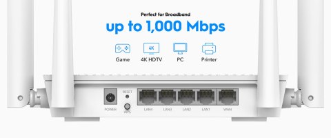 ROUTER WR3000S Wi-Fi 6 2.4 GHz, 5 GHz 574 Mb/s + 2402 Mb/s CUDY