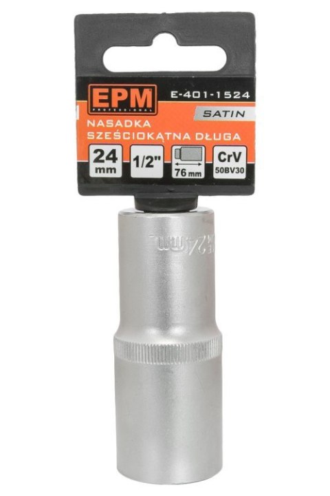 NASADKA DŁUGA 1/2'' 6-KĄTNA SATIN 8MM EPM NASADKA DŁUGA 1/2'' 6-KĄTNA SATIN 8MM EPM