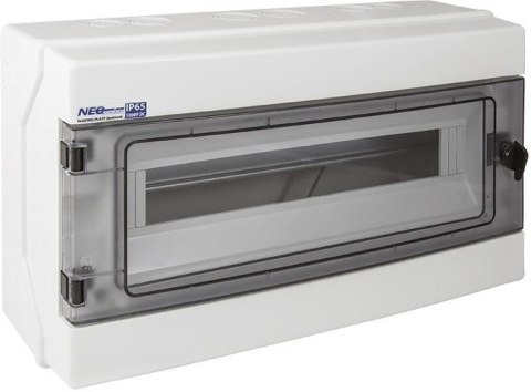 Rozdzielnica hermetyczna modułowa (500V AC, 1000V DC) 1x18 natynkowa (N+PE) IP65 RH-18 Rozdzielnica hermetyczna modułowa (500V AC, 1000V DC) 1x18 natynkowa (N+PE) IP65 RH-18