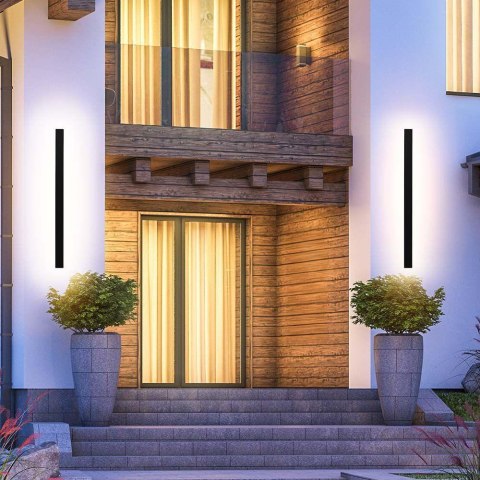 Oprawa ścienna elewacyjna LED linia V-TAC 10W IP65 antracyt 51cm VT-1173 4000K 1300lm