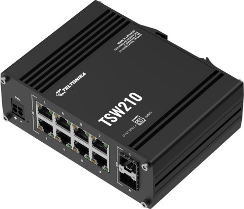 Teltonika TSW210 switch przemysłowy 8xGE 2xSFP PoE+ (TSW210000010) DIN
