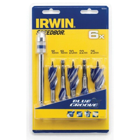 ZESTAW WIERTEŁ DO DREWNA BLUE GROOVE 6X 5 EL. IRWIN ZESTAW WIERTEŁ DO DREWNA BLUE GROOVE 6X 5 EL. IRWIN