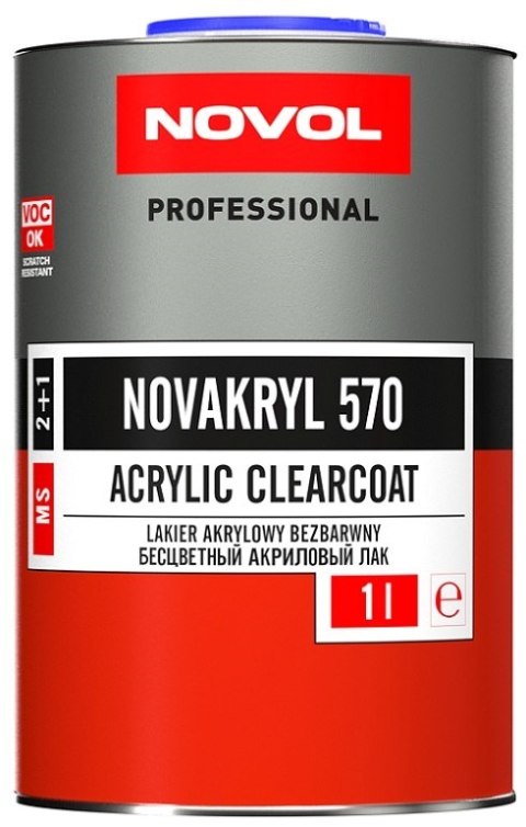 LAKIER BEZBARWNY NOVAKRYL 570 2:1 1L NOVOL LAKIER BEZBARWNY NOVAKRYL 570 2:1 1L NOVOL
