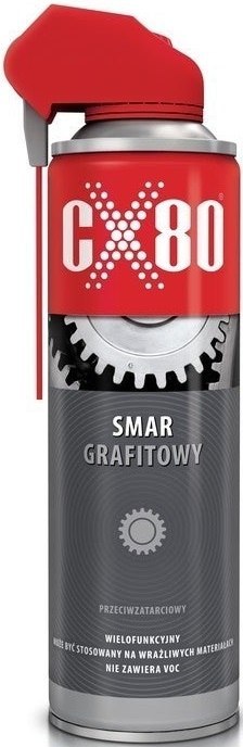 SMAR GRAFITOWY PRZECIWZATARCIOWY DUO SPRAY 500G CX-80 SMAR GRAFITOWY PRZECIWZATARCIOWY DUO SPRAY 500G CX-80