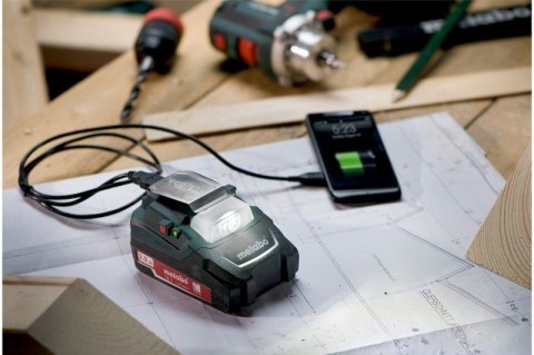 ADAPTER USB-LED DO AKUMULATORÓW 14.4-18V METABO ADAPTER USB-LED DO AKUMULATORÓW 14.4-18V METABO