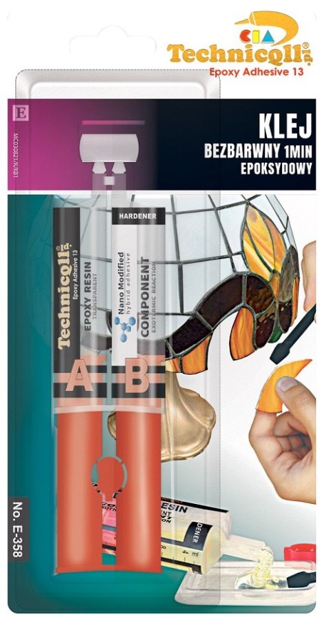 KLEJ EPOKSYDOWY BEZBARWNY 2*12ML 1MIN. TECHNICQLL KLEJ EPOKSYDOWY BEZBARWNY 2*12ML 1MIN. TECHNICQLL
