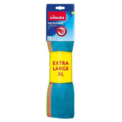 VILEDA ŚCIERKA MICROFIBRE COLORS EXTRA LARGE XL 4 SZT. VILEDA VILEDA ŚCIERKA MICROFIBRE COLORS EXTRA LARGE XL 4 SZT. VILEDA