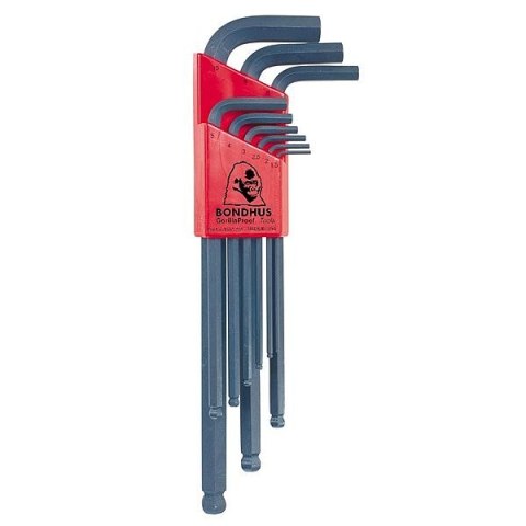 ZESTAW IMBUSÓW DŁUGICH Z KULKĄ 1,5-10MM, 9 CZ. BONDHUS ZESTAW IMBUSÓW DŁUGICH Z KULKĄ 1,5-10MM, 9 CZ. BONDHUS