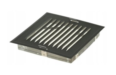 KRATKA METALOWA SKOŚNA W RAMCE Z SIATKĄ 14*14CM GRAFIT AIR ROXY KRATKA METALOWA SKOŚNA W RAMCE Z SIATKĄ 14*14CM GRAFIT AIR ROXY