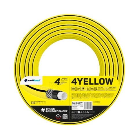 WĄŻ OGRODOWY 4 YELLOW 3/4'' 50M CELL-FAST WĄŻ OGRODOWY 4 YELLOW 3/4'' 50M CELL-FAST