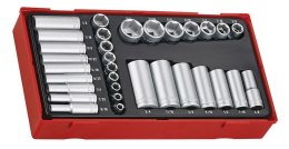 ZESTAW NASADEK CALOWYCH CHWYT KWADRATOWY 1/4'' I 3/8'' 32CZ TENG TOOLS