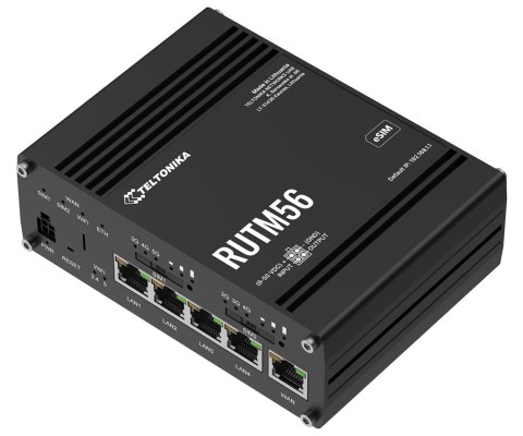 PUNKT DOSTĘPOWY DUAL 5G + ROUTER RUTM56 Dual SIM + eSIM Wi-Fi 5, : 2.4 GHz, 5 GHz, 867 Mb/s Teltonika