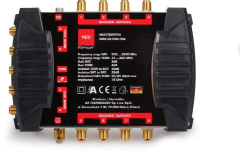 Multiswitch Opticum OMS 5/8 PRO-TRQ (Platinium Line) Multiswitch Opticum OMS 5/8 PRO-TRQ (Platinium Line)