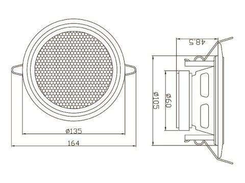 GŁOŚNIK SUFITOWY WS-135 15 W BLOW