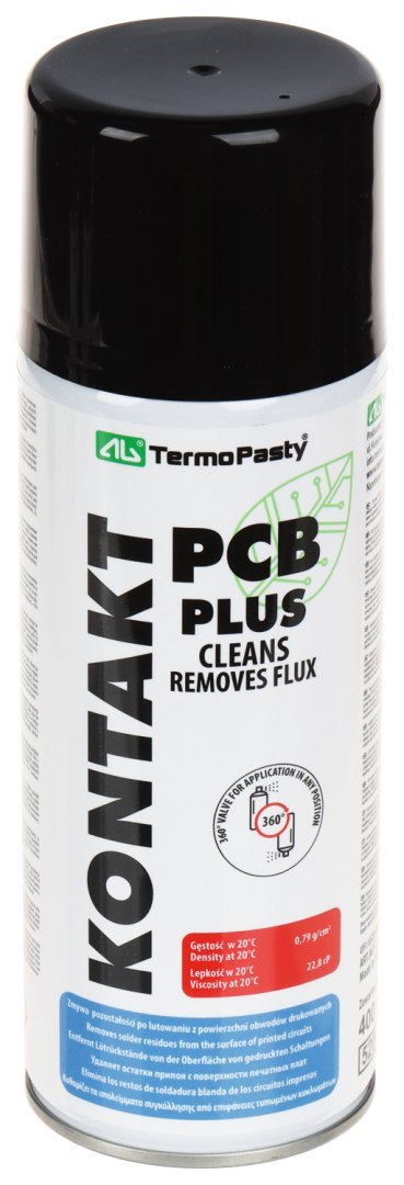 PREPARAT DO CZYSZCZENIA PŁYTEK PCB KONTAKT-PCB-PLUS/400 SPRAY 400 ml AG TERMOPASTY PREPARAT DO CZYSZCZENIA PŁYTEK PCB KONTAKT-PCB-PLUS/400 SPRAY 400 ml AG TERMOPASTY