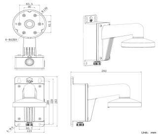 UCHWYT KAMERY DS-1273ZJ-140B Hikvision