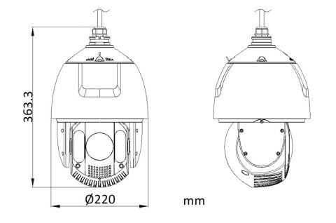KAMERA IP SZYBKOOBROTOWA DS-2DE7A432IW-AEB(T5) AcuSense 3.7 Mpx 5.9 ... 188.8 mm Hikvision