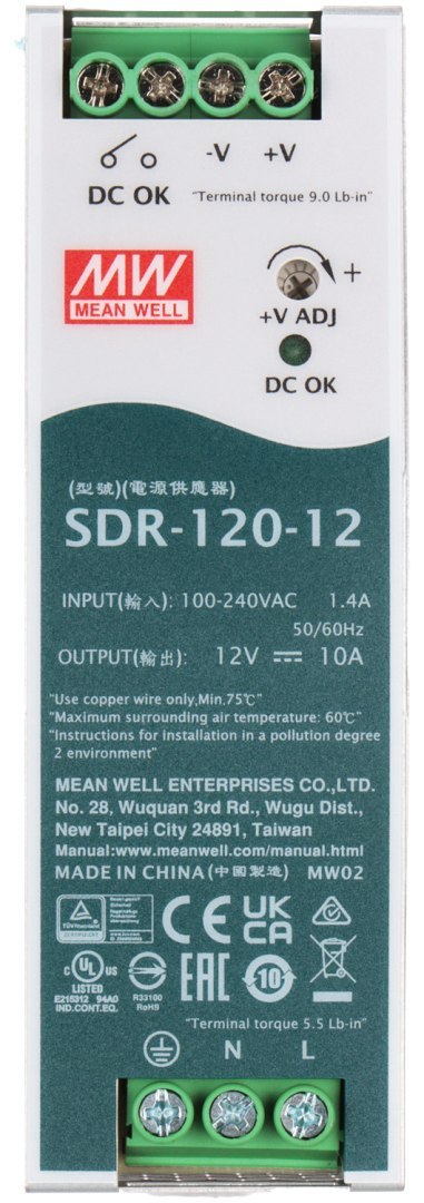 ZASILACZ IMPULSOWY SDR-120-12 MEAN WELL