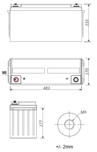 AKUMULATOR 12.8V/150AH/LIFEPO4-EP EUROPOWER