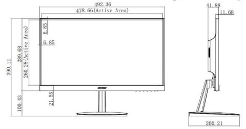 MONITOR HDMI, VGA DS-D5022FN00 21.5 " Hikvision MONITOR HDMI, VGA DS-D5022FN00 21.5 " Hikvision