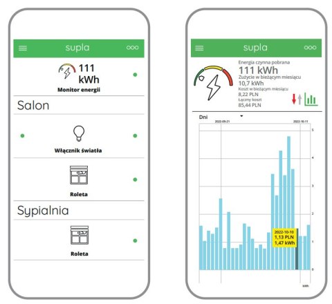 MONITOR ENERGII ELEKTRYCZNEJ LEW-02 JEDNOFAZOWY ZAMEL