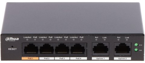 SWITCH POE S4100-4GT2GT-60-C 4-PORTOWY DAHUA SWITCH POE S4100-4GT2GT-60-C 4-PORTOWY DAHUA