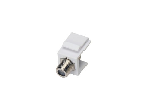 Adapter typu keystone ze złączem F, kolor biały ALANTEC Adapter typu keystone ze złączem F, kolor biały ALANTEC