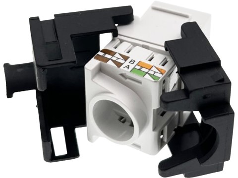 Gniazdo keystone UTP kat.6 RJ45 beznarzędziowe nieekranowne Q-LANTEC